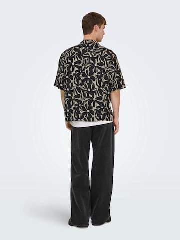 Only & Sons Comfort fit Overhemd 'ONSHARVI' in Zwart