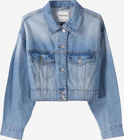 Bershka Veste mi-saison en bleu denim, Vue avec produit