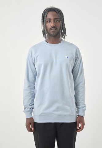 Cleptomanicx Sweatshirt 'Embro Gull' in Blau: Vorderseite