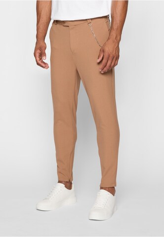 2Y Premium Slimfit Hose in Braun: Vorderseite