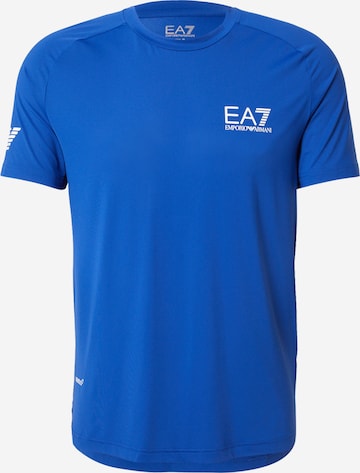 T-Shirt fonctionnel EA7 Emporio Armani en bleu : devant