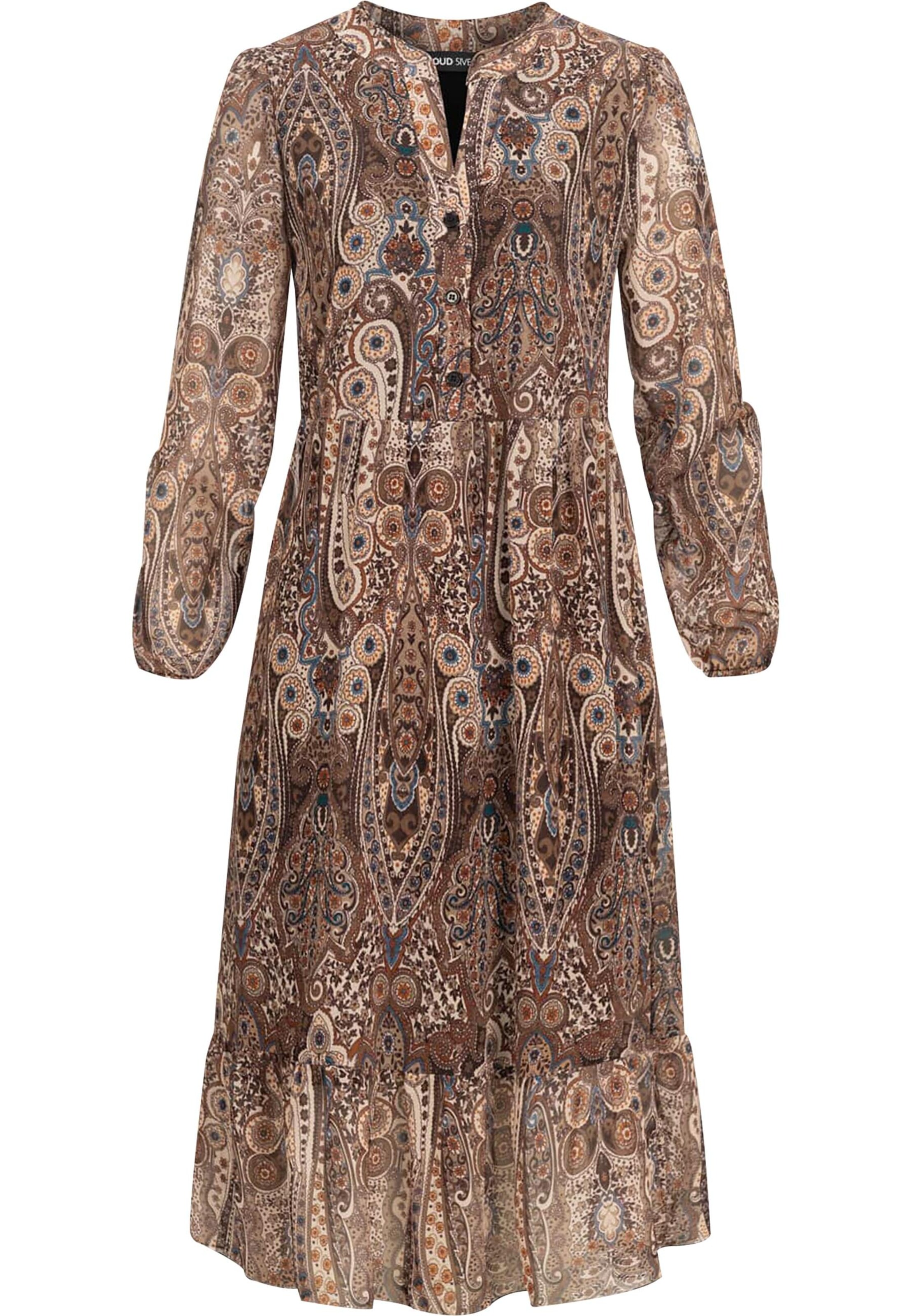 Cloud5ive - Vestidos camiseiros em castanho: frente