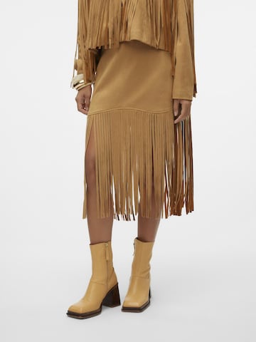 SOMETHINGNEW Skirt in Brown: front