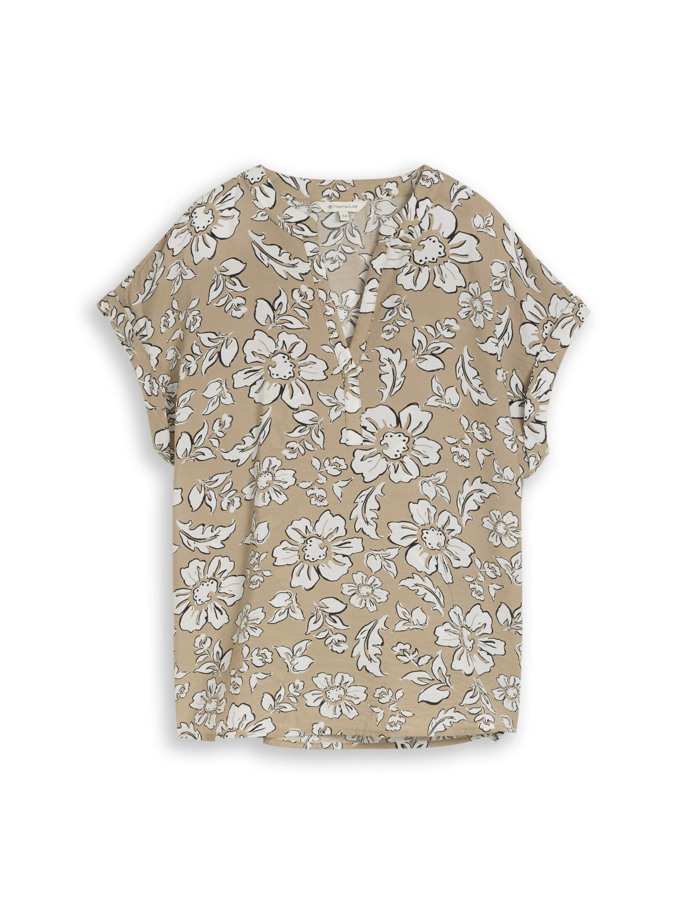 TOM TAILOR Blouse in Beige: front