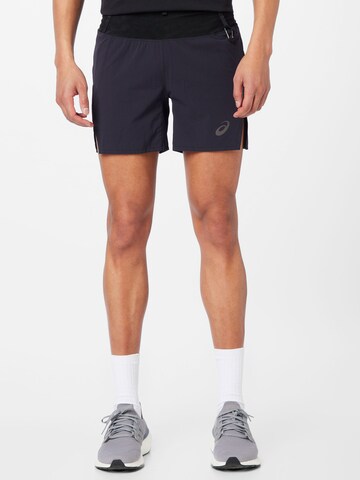 ASICS Slimfit Sportbroek 'FUJITRAIL' in Zwart: voorkant