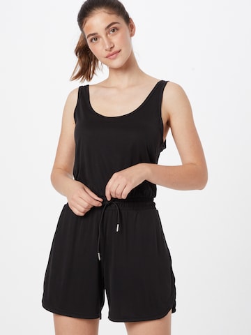 Urban Classics Jumpsuit in Zwart: voorkant