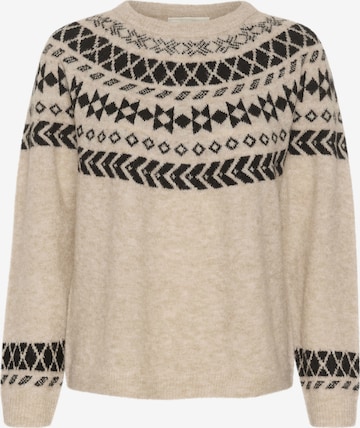 Cream Sveter 'Cherrie' - Béžová: predná strana