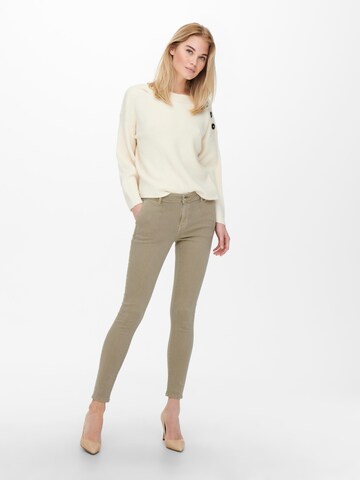 ONLY Skinny Farkut 'Blush' värissä beige