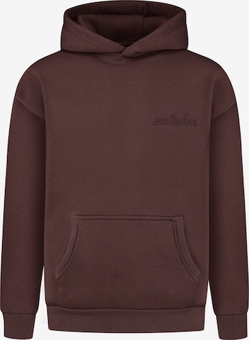 Veste de survêtement Smilodox en marron : devant
