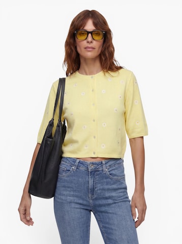 OBJECT Knit cardigan 'OBJTHESS' in Yellow: front