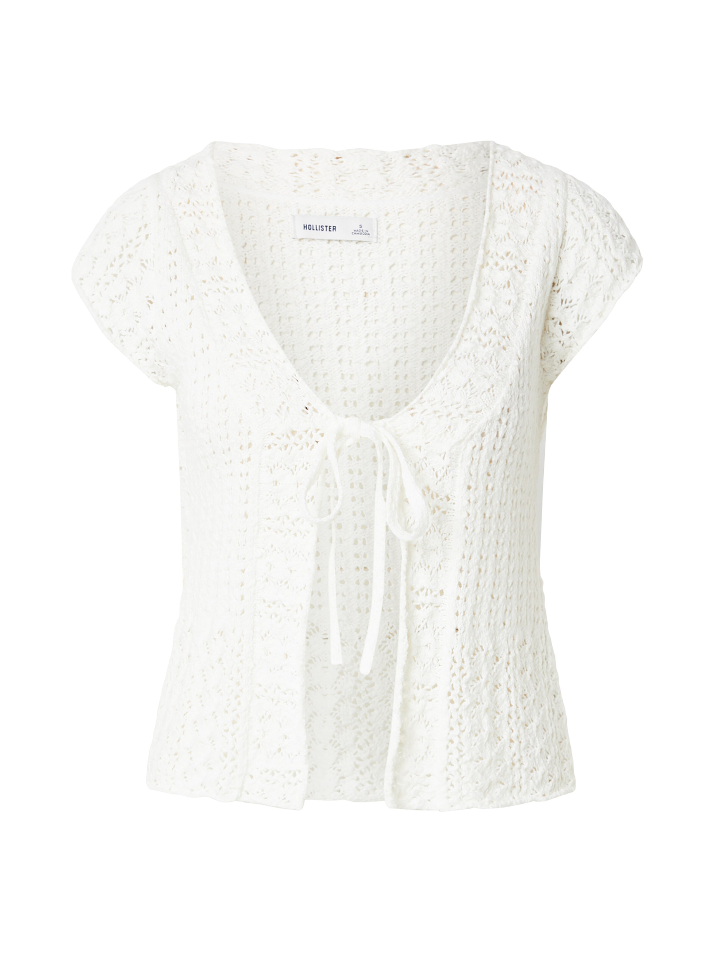 Cardigan HOLLISTER en blanc : devant