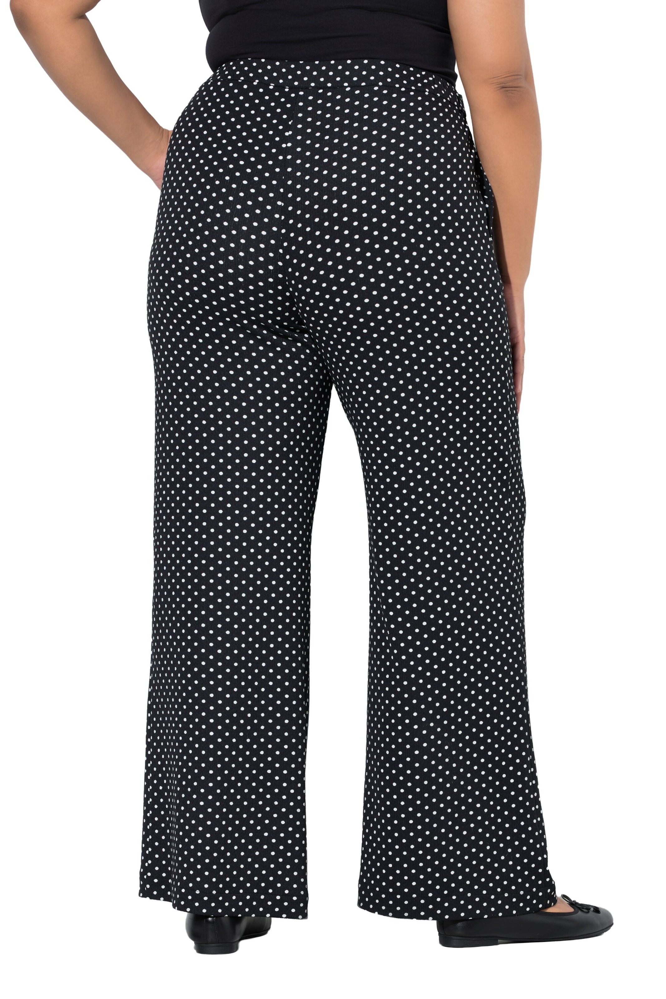 Ulla Popken Wide Leg Hose in Schwarz