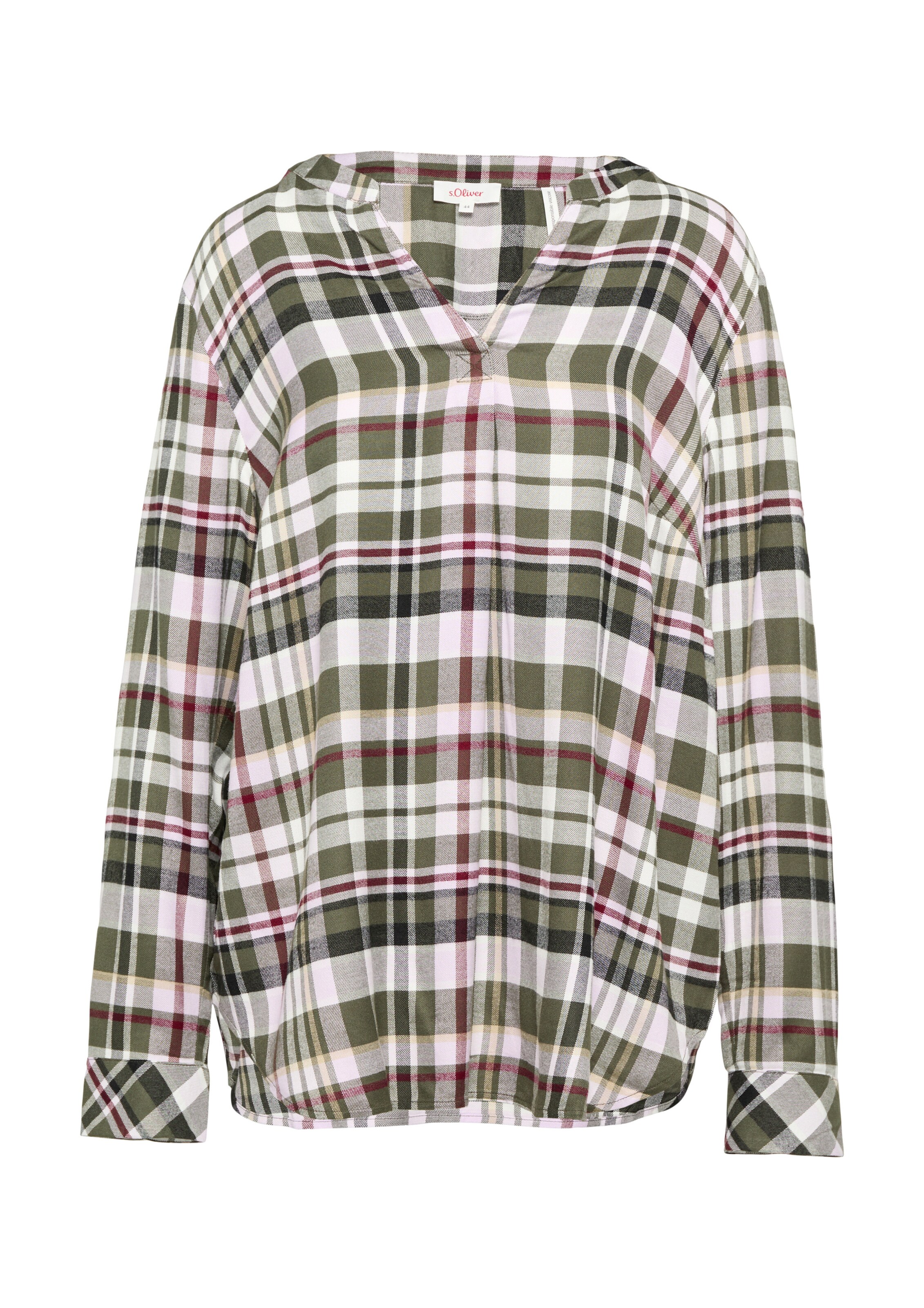 s.Oliver Blouse in Groen: voorkant