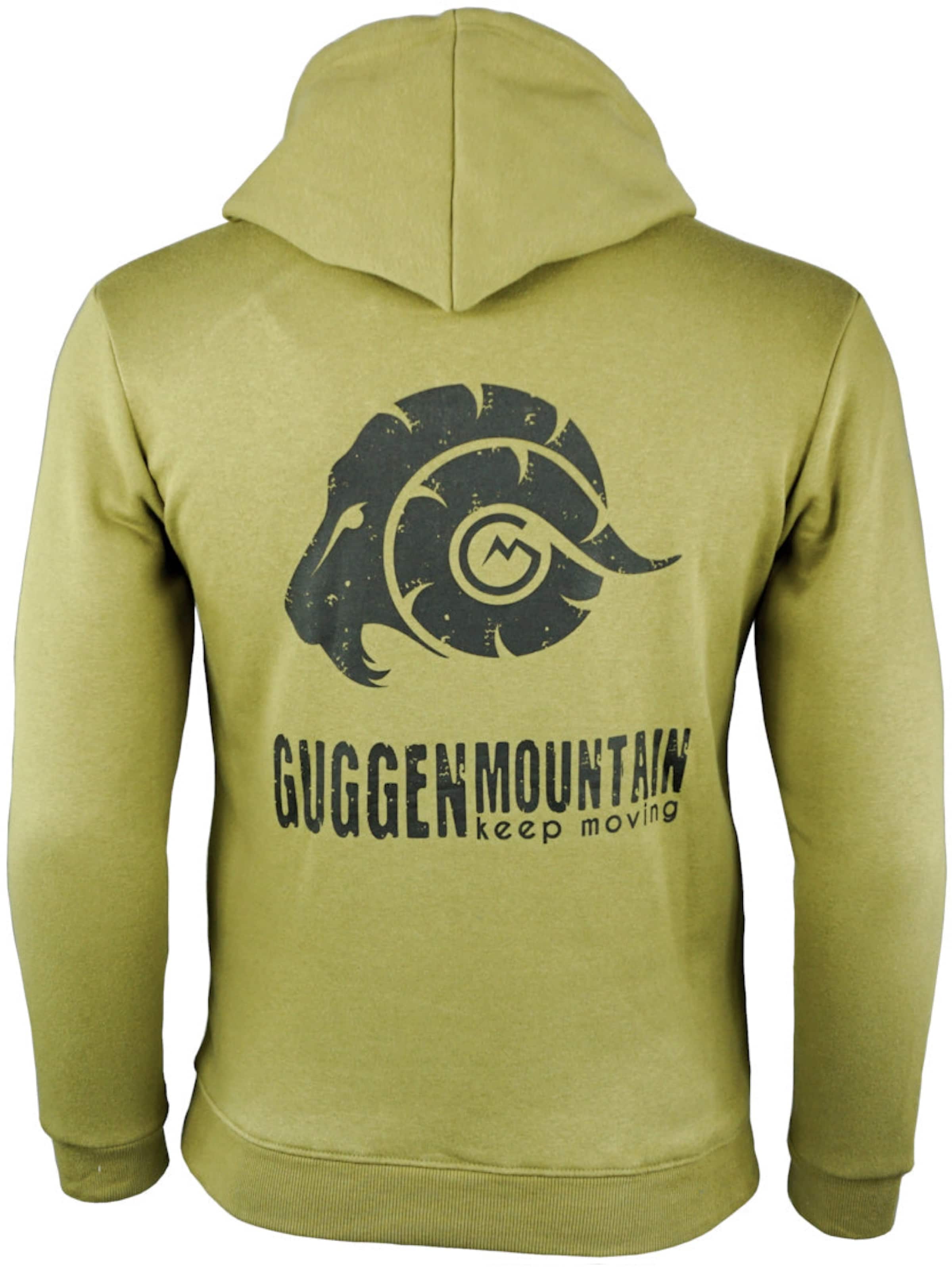 Guggen Mountain Sweatshirt 'Kapuzenpullover H02 Fleece Hoodie' in Green: front