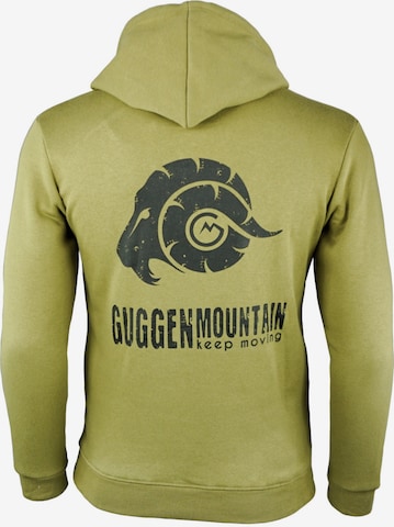 Guggen Mountain Sweatshirt 'Kapuzenpullover H02 Fleece Hoodie' in Grün: Vorderseite