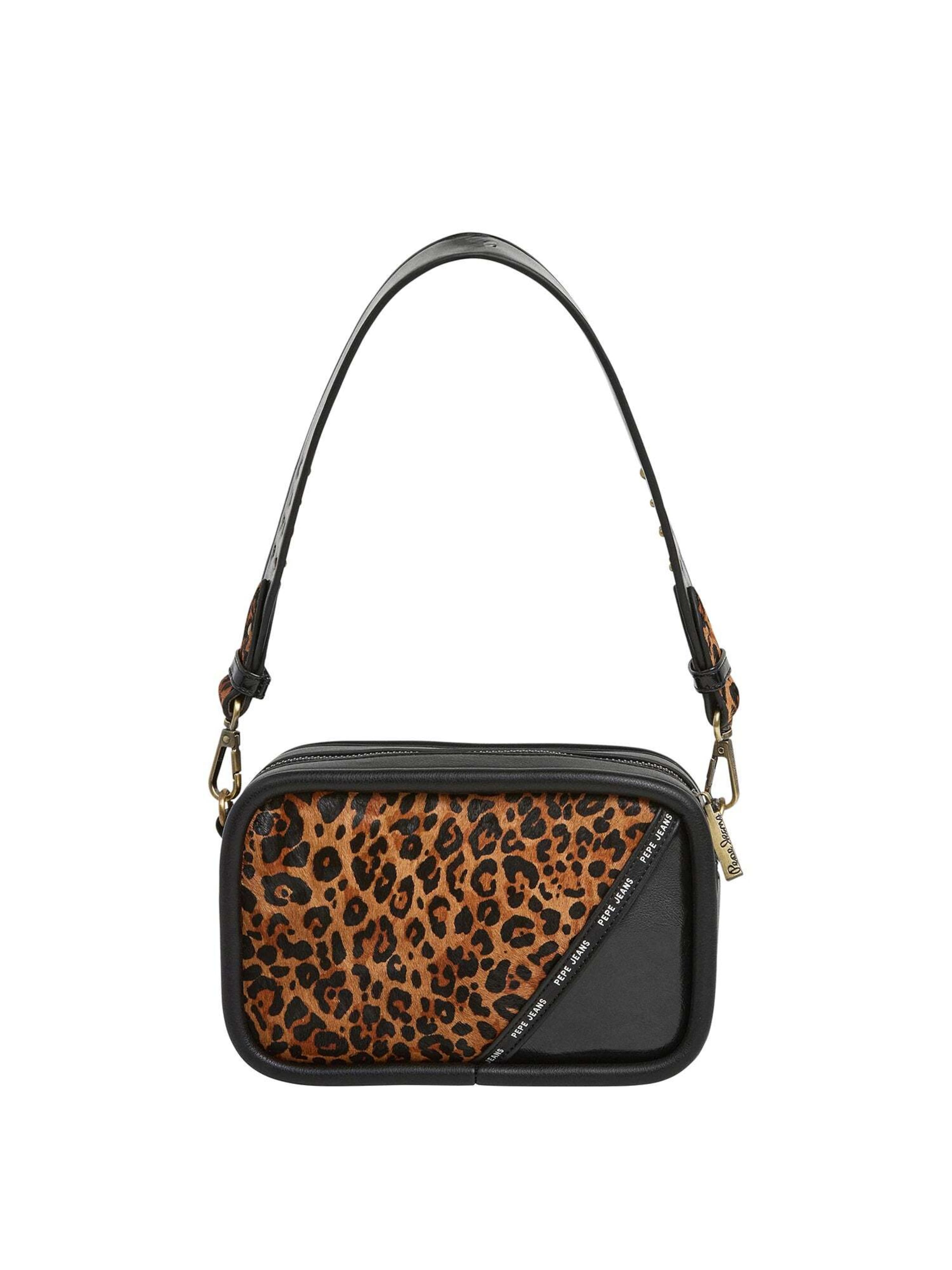 Pepe Jeans Handtasche 'KEYRA LEO' in Schwarz: Vorderseite
