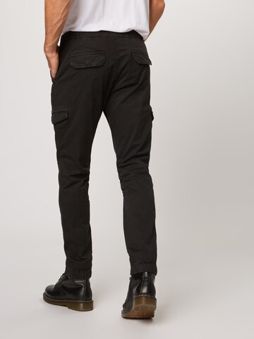 Effilé Pantalon cargo 'Levy' INDICODE JEANS en noir