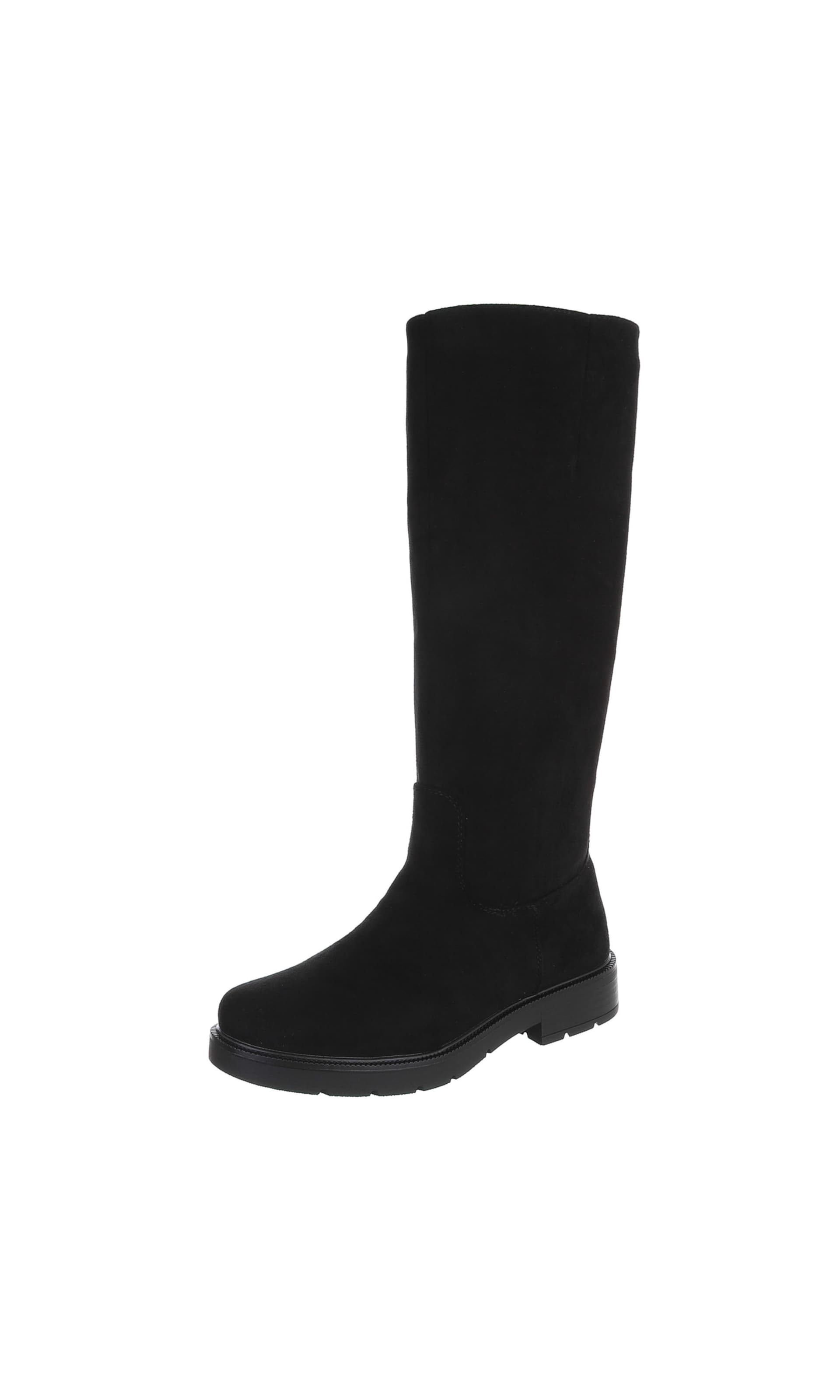 Ital-Design Stiefel in Schwarz: Vorderseite