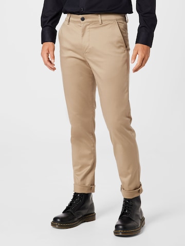 SELECTED HOMME - Regular Calças chino 'Stoke' em bege: frente