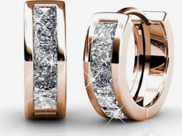 ROUGEMONT Jewellery Earrings 'Princess cut Creolen Ohrringe' in Gold: front