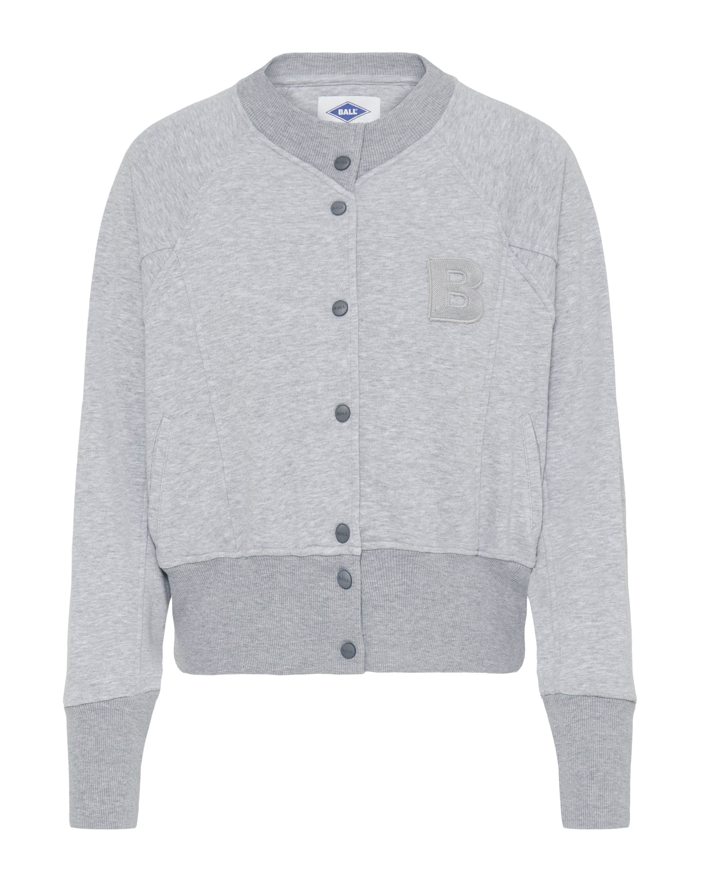 Ball Zip-Up Hoodie 'ALBERTA' in Grey