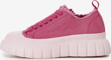 Baskets basses CAFè NOIR en rose : devant