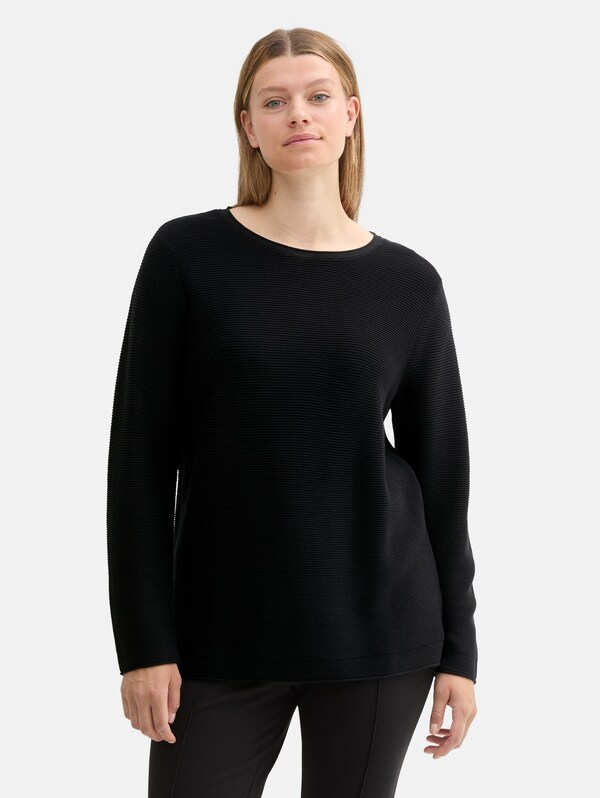 Tom Tailor Women + Sweater in Black