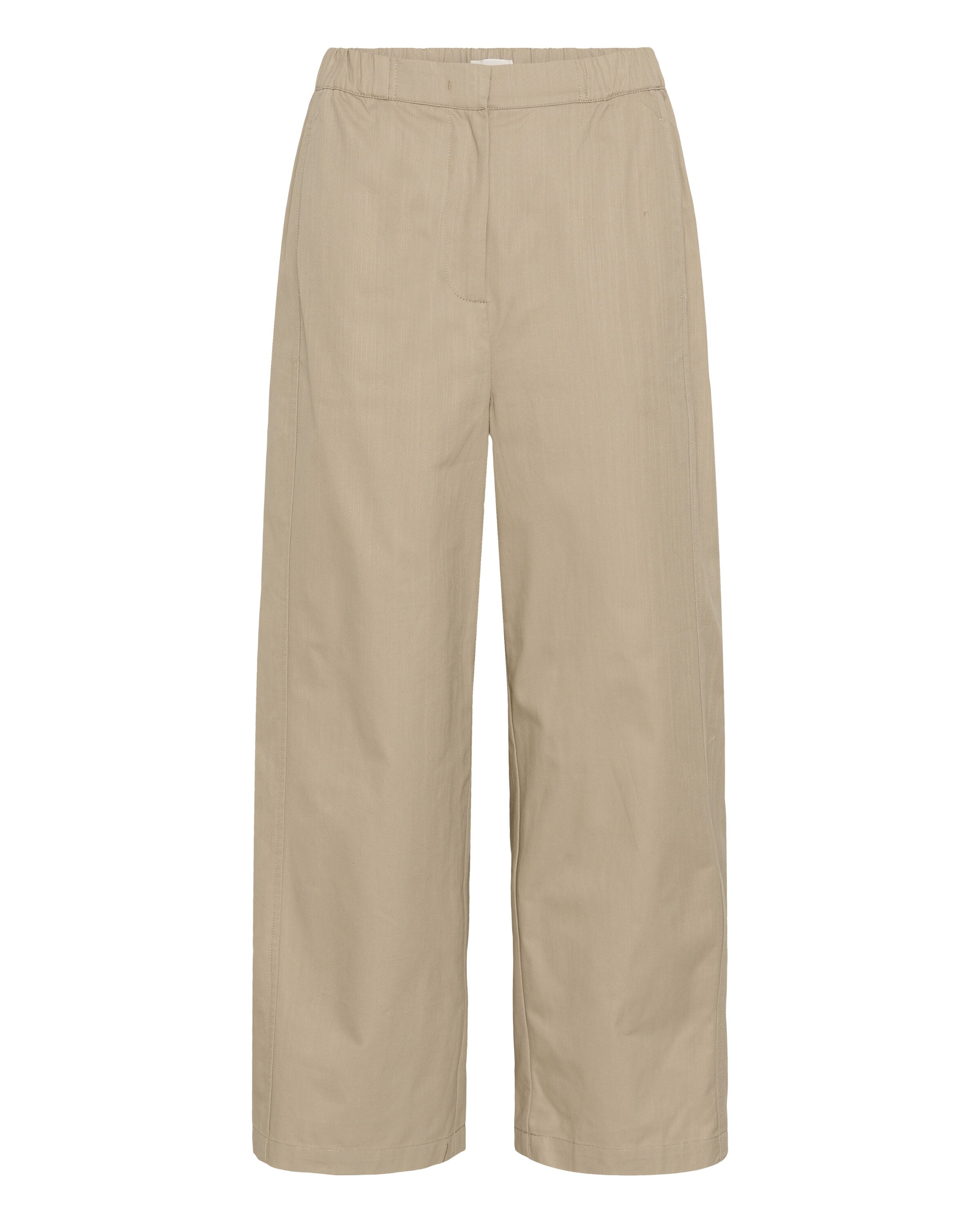 SOAKED IN LUXURY Wide leg Trousers 'Kolto' in Beige: front