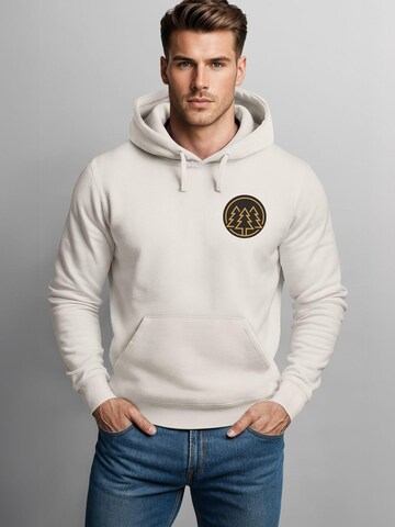Neverless Sweatshirt 'Bäume Badge' in Beige