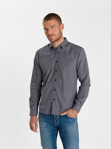 Coupe regular Chemise Le Temps Des Cerises en gris : devant