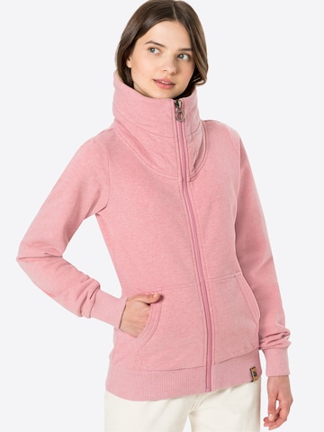 Fli Papigu Sweat jacket 'Beast Mode' in Pink: front