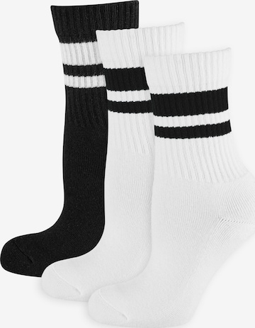 Chaussettes ' Frotteesohle ' Nur Die en noir : devant