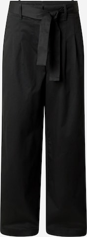 Calvin Klein Jeans Широкий Брюки со складками в Черный: спереди