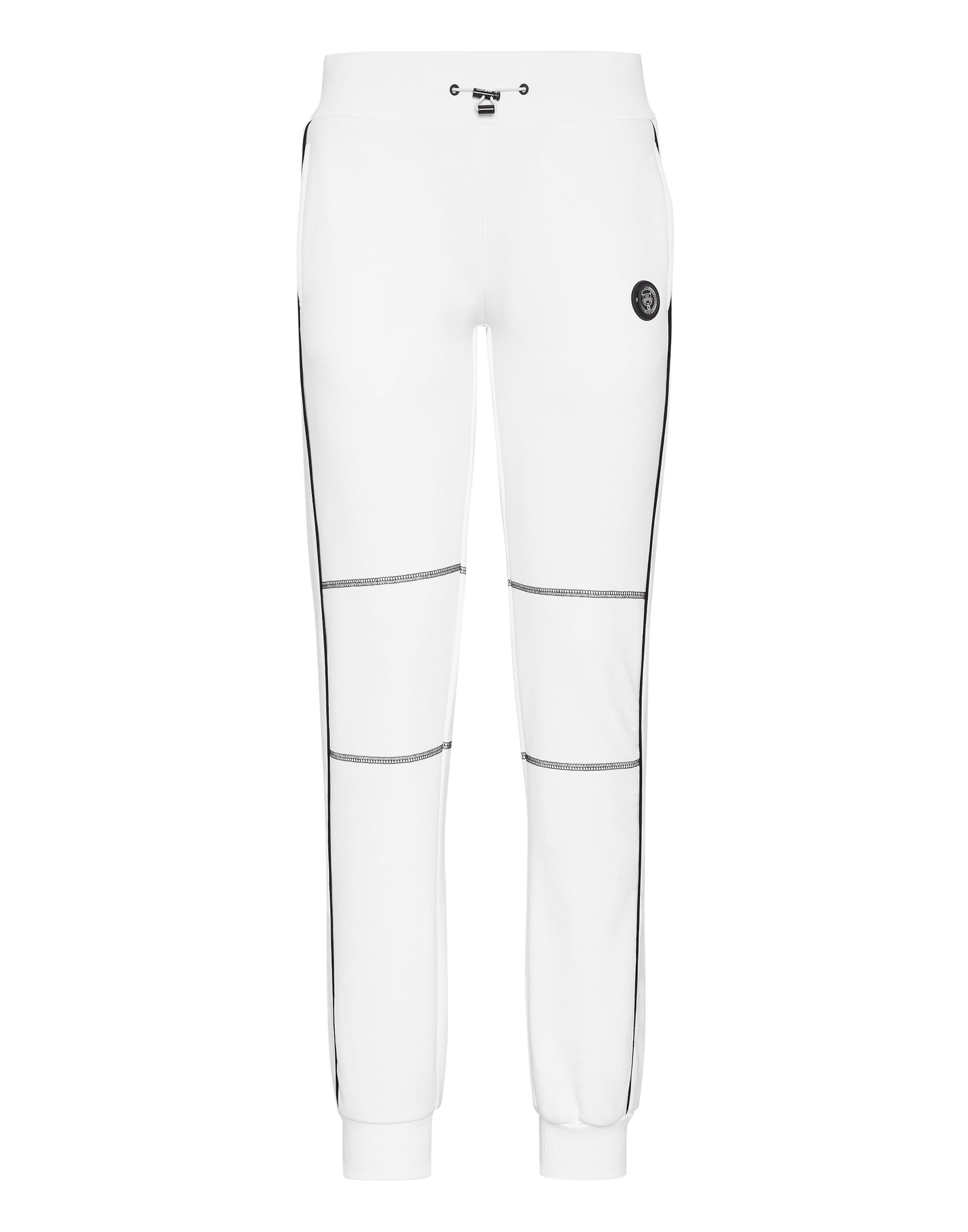 Tapered Pantaloni di Plein Sport in bianco: frontale