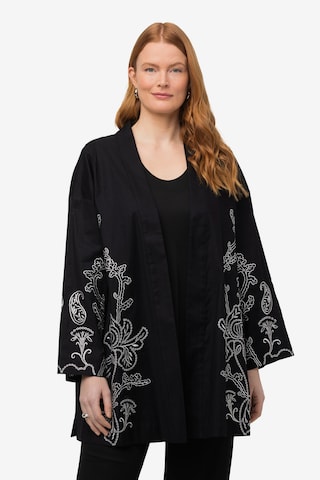 Kimono Ulla Popken en noir : devant