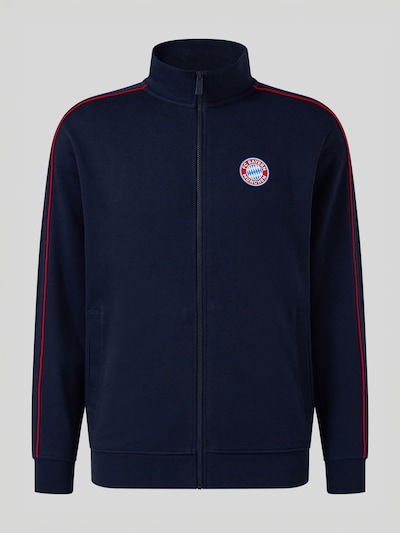 FC BAYERN MÜNCHEN Zip-Jacke Essentials in S in rot / weiß, Produktansicht