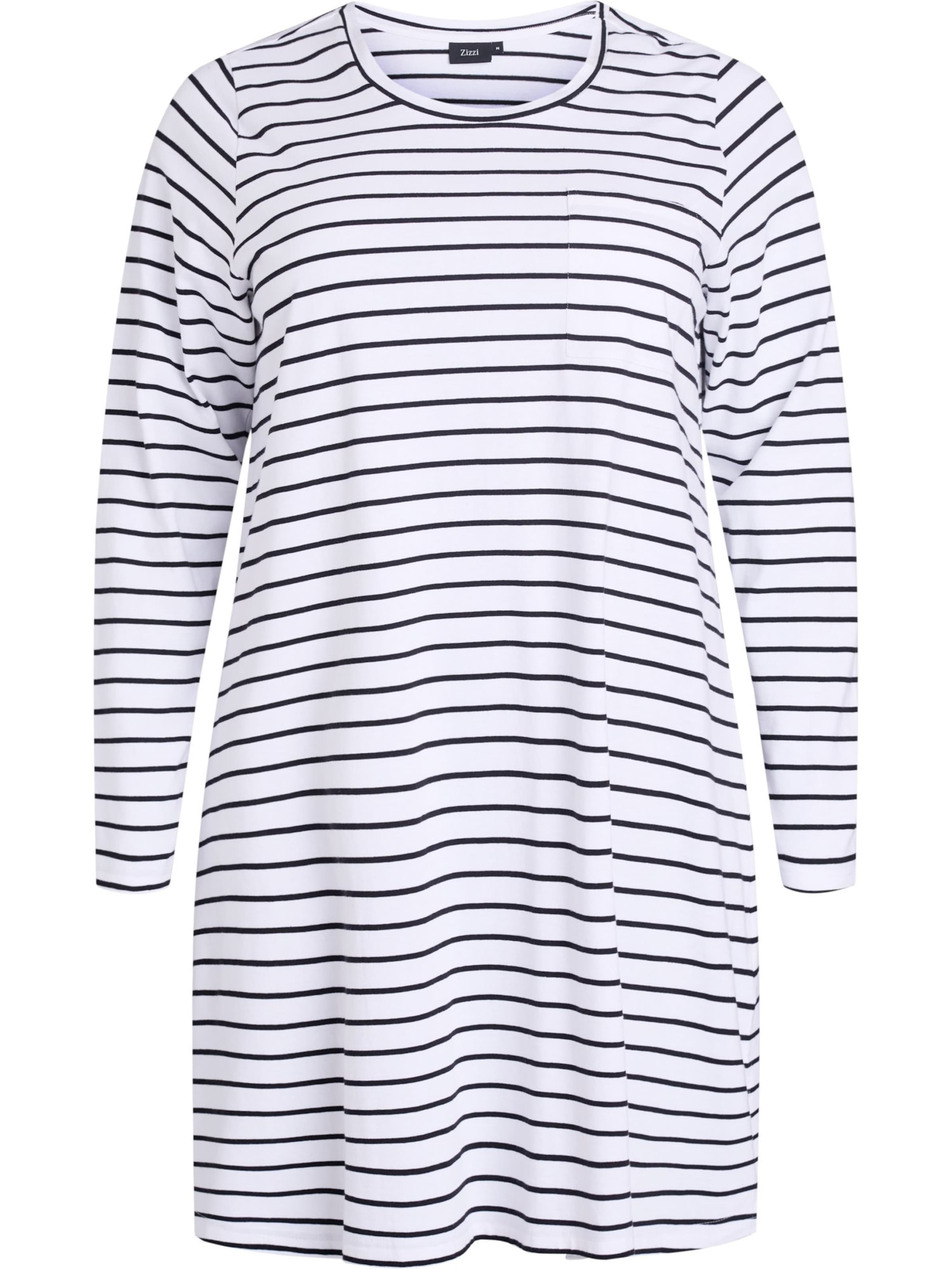 Zizzi - Camisa de pijama 'Msiv' em branco: frente