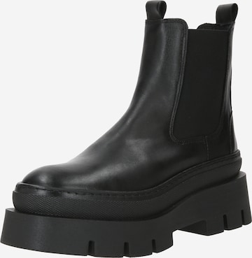 PAVEMENT Chelsea boots 'Linnie' i svart: framsida