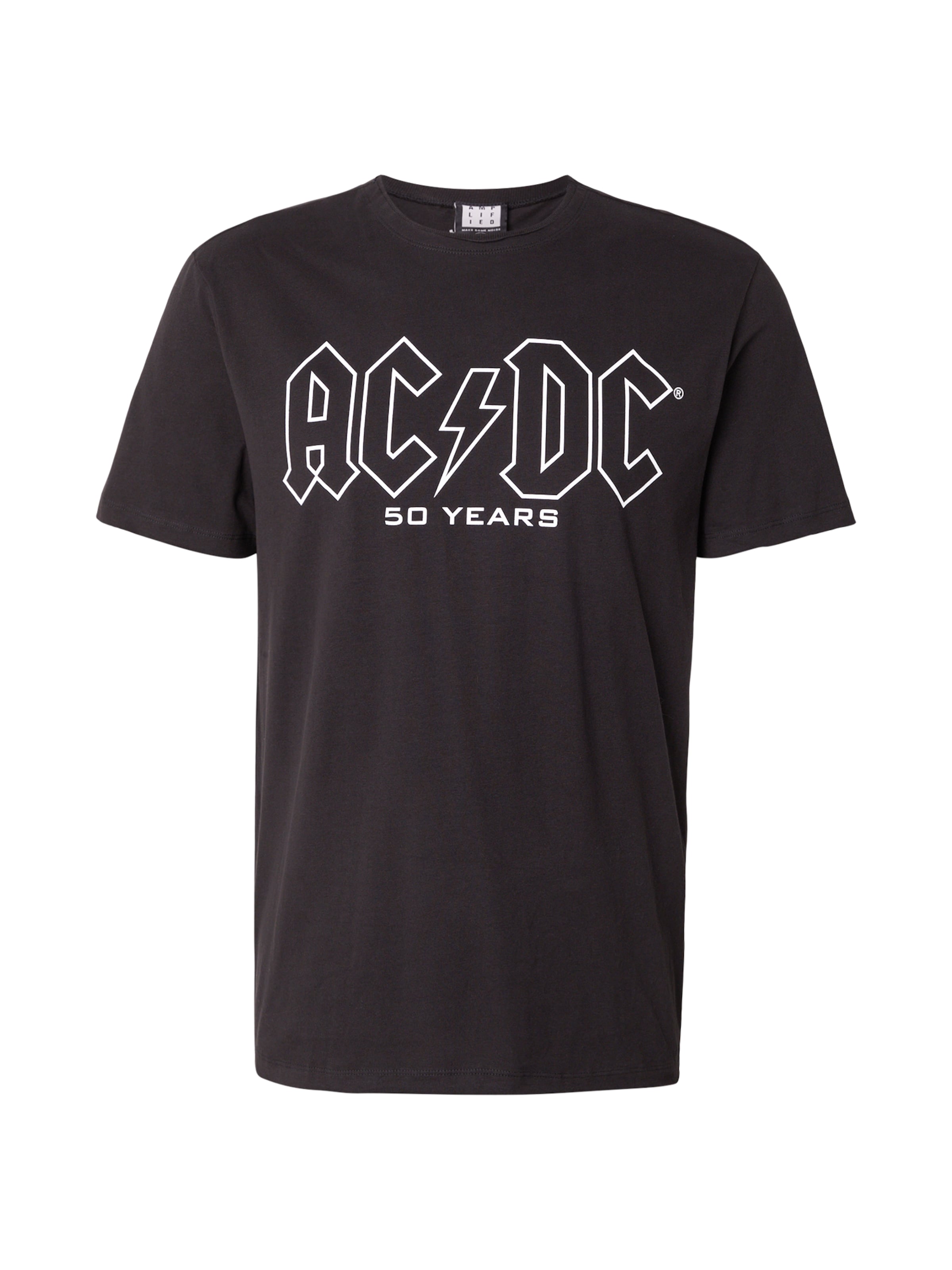 AMPLIFIED Särk 'AC/DC - History Of A Tee', värv must: eest vaates