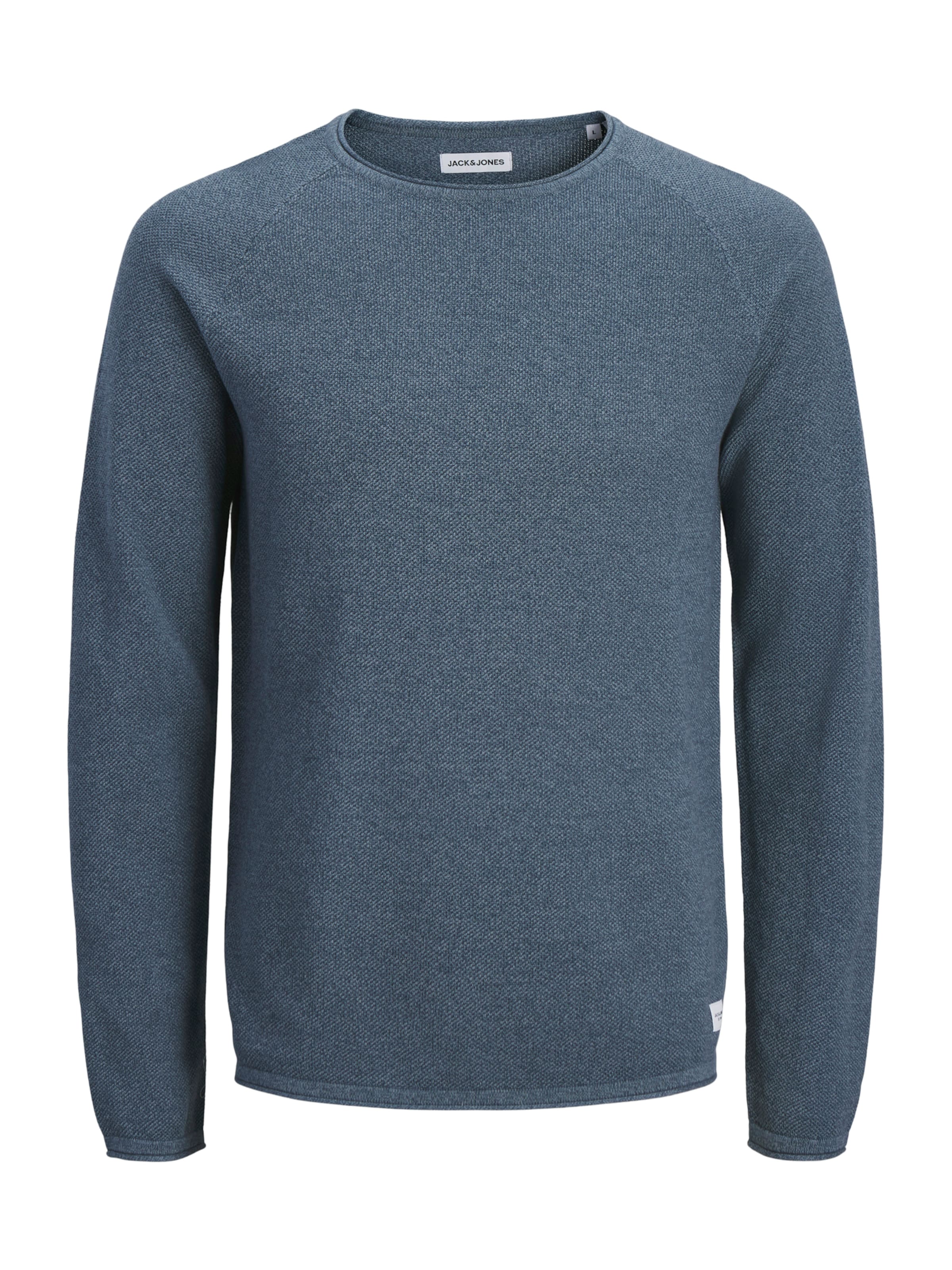 Coupe regular Pull-over 'JJEHill' JACK & JONES en bleu : devant