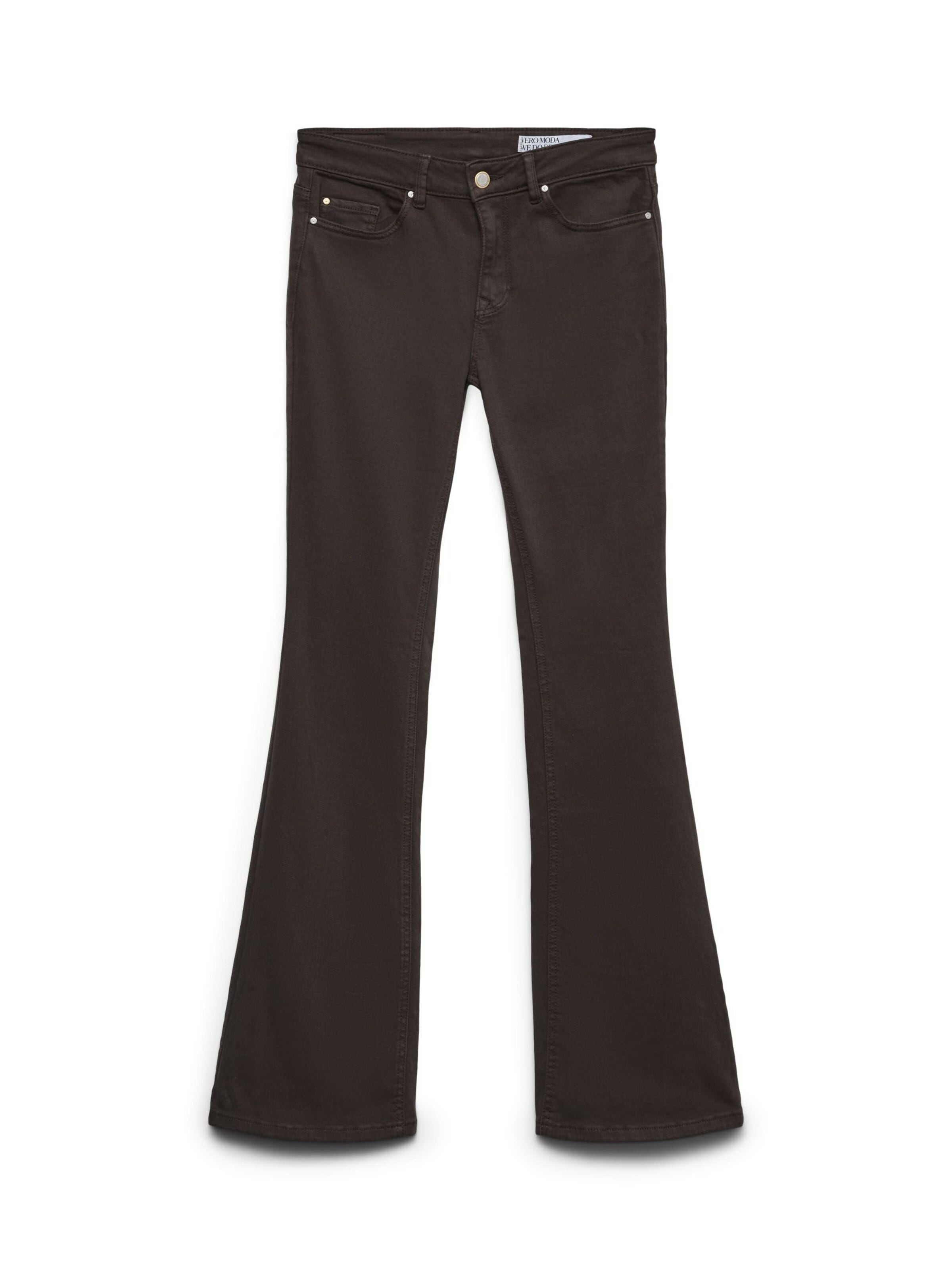 VERO MODA - Acampanado Pantalón en marrón: frente