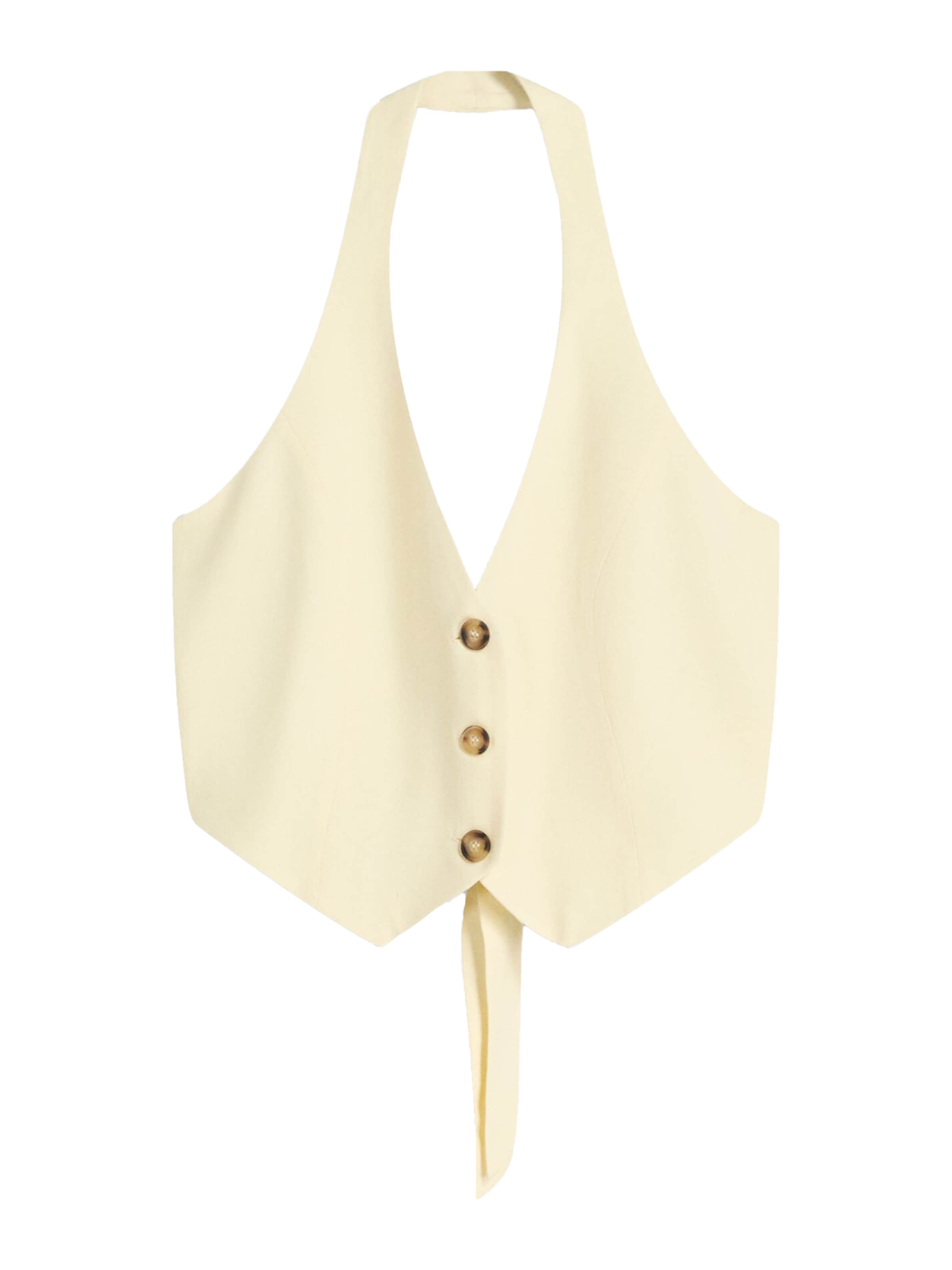 Gilet da completo di Bershka in giallo: frontale