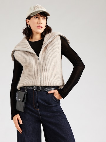 Cardigan 'Vega' WEEKDAY en beige : devant