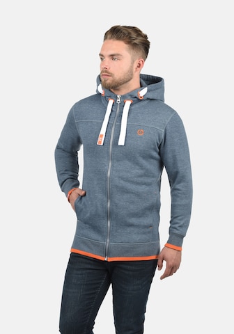 !Solid Sweatvest 'Benjamin' in Blauw: voorkant