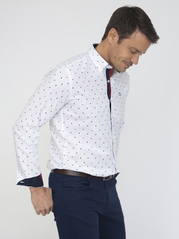 Sir Raymond Tailor Regular fit Button Up Shirt 'Krakow' in White