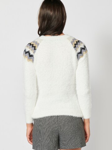 Pull-over KOROSHI en blanc