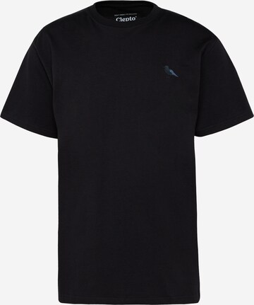 T-Shirt Cleptomanicx en noir : devant