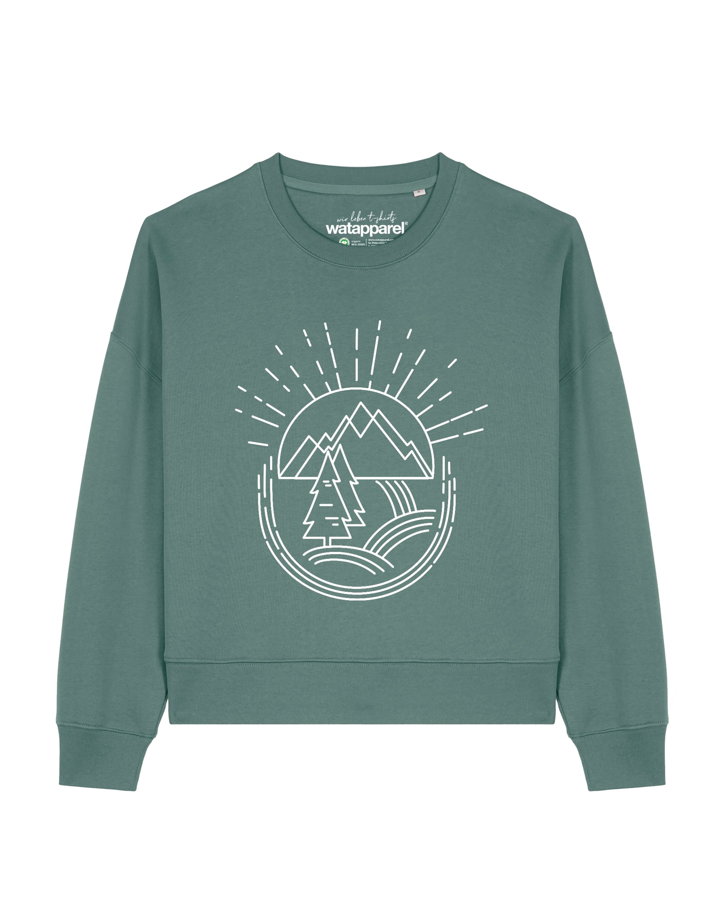 Sweat-shirt 'Natur ist schön ' Watapparel en vert : devant