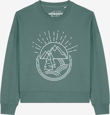 Sweat-shirt 'Natur ist schön ' Watapparel en vert : devant