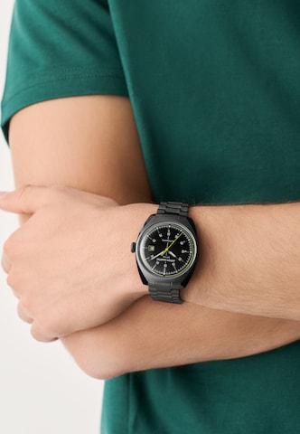 Aston Martin Analog Watch ' TS2 ' in Black: front
